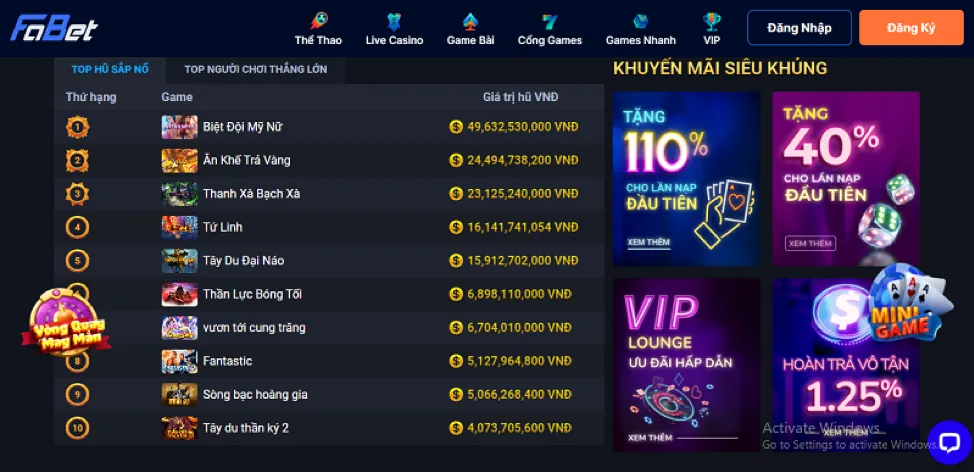 Các sản phẩm game đa dạng tại wstar777 đăng ký